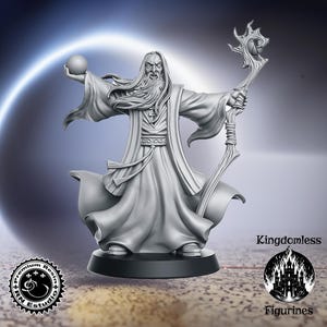 DnD Human Sorcerer Mini | Tabletop RPG Miniature | D&D Figurines | Pathfinder Fantasy Gaming | RN Estudio | Wizard Mage