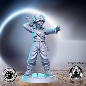 Anime Swordsman DnD Miniature, Tabletop RPG DnD Mini, D&D Figurines, Fantasy Gaming and Pathfinder, RN Estudio