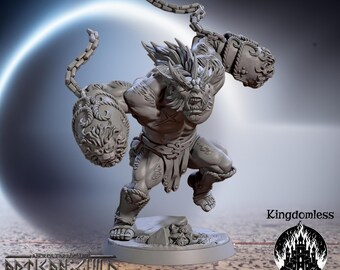 Miniatura de luchador de arena Gran Goblin, Miniatura modular de resina para D&D, Gremio de Artesanos