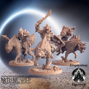 Gnoll Hyena Rider DnD Miniature | Tabletop RPG DnD Mini | D&D Figurines for Fantasy Gaming and Pathfinder | Artisan Guild Modular