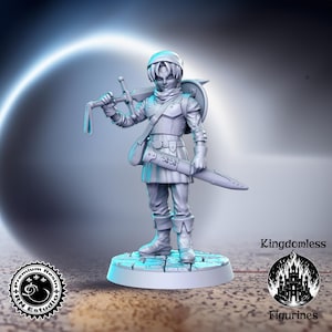 Anime Swordsman Hero DnD Miniature, Tabletop RPG DnD Mini, D&D Figurines, Fantasy Gaming and Pathfinder, RN Estudio