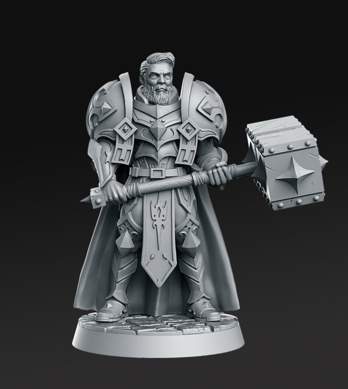 d&d dwarf paladin miniature