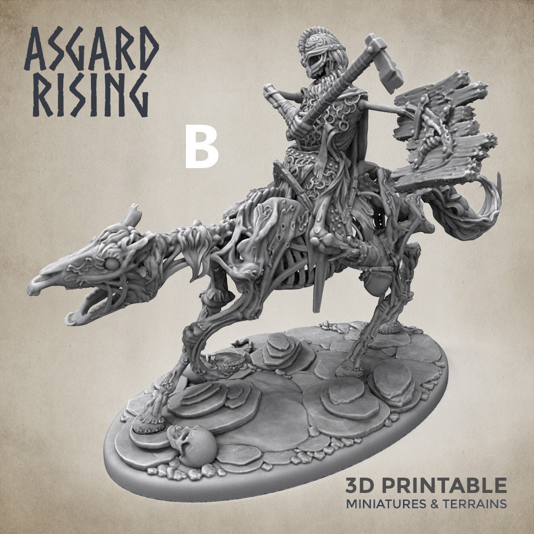 DnD Undead Skeleton Rider Mini Tabletop RPG Miniature D&D | Etsy