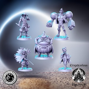 Anime Series Vol 9 Full Set DnD Miniature, Tabletop RPG DnD Mini, D&D Figurines, Fantasy Gaming and Pathfinder, RN Estudio, Gift