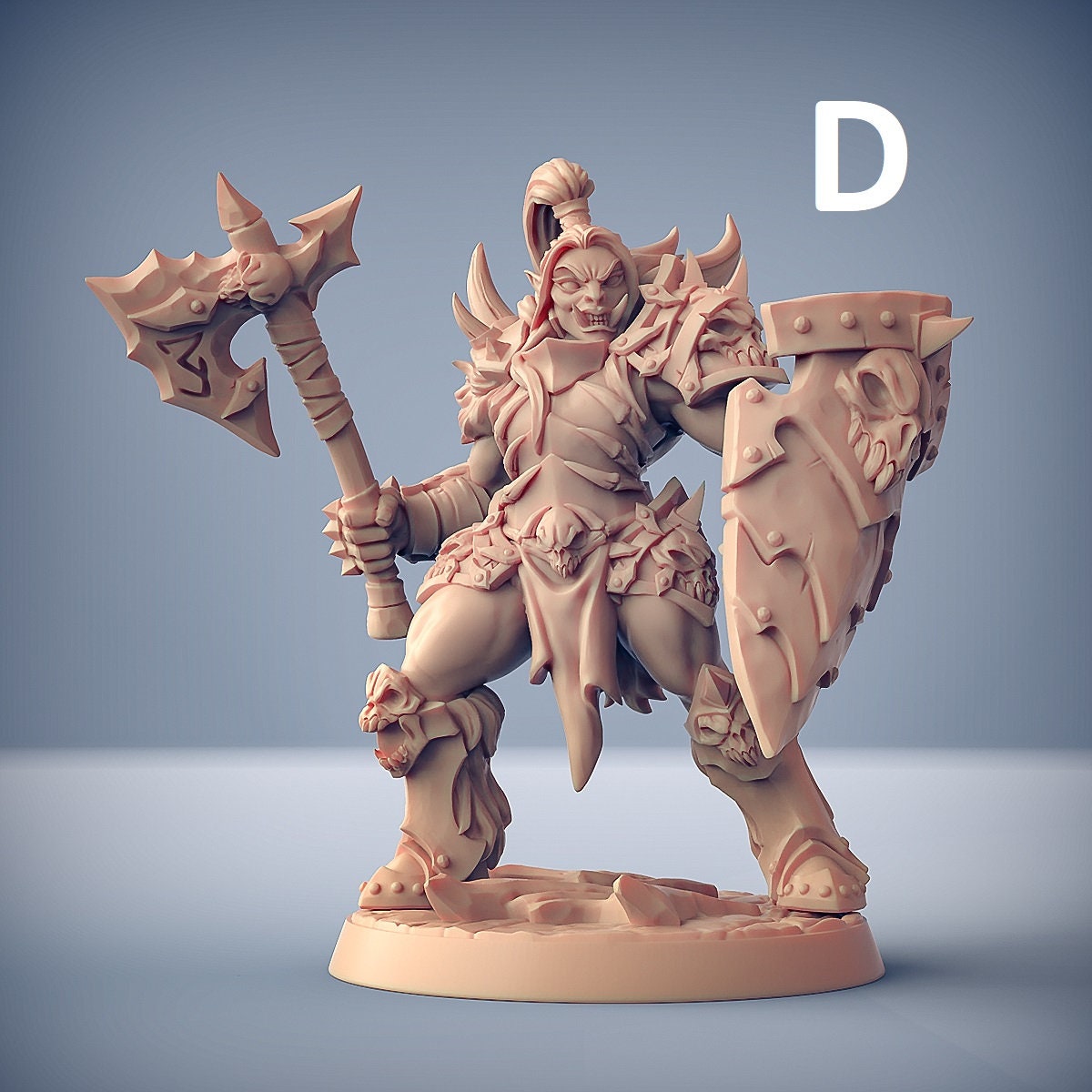 Tabletop RPG Miniature DnD Male Ogre Barbarian Mini D&D Figurines Orc Warrior Pathfinder Fantasy