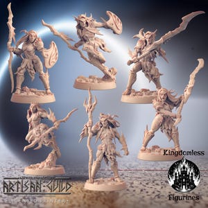 Sea Elf Warriors DnD Miniature | Tabletop RPG DnD Mini | D&D Figurines for Fantasy Gaming and Pathfinder | Artisan Guild Modular