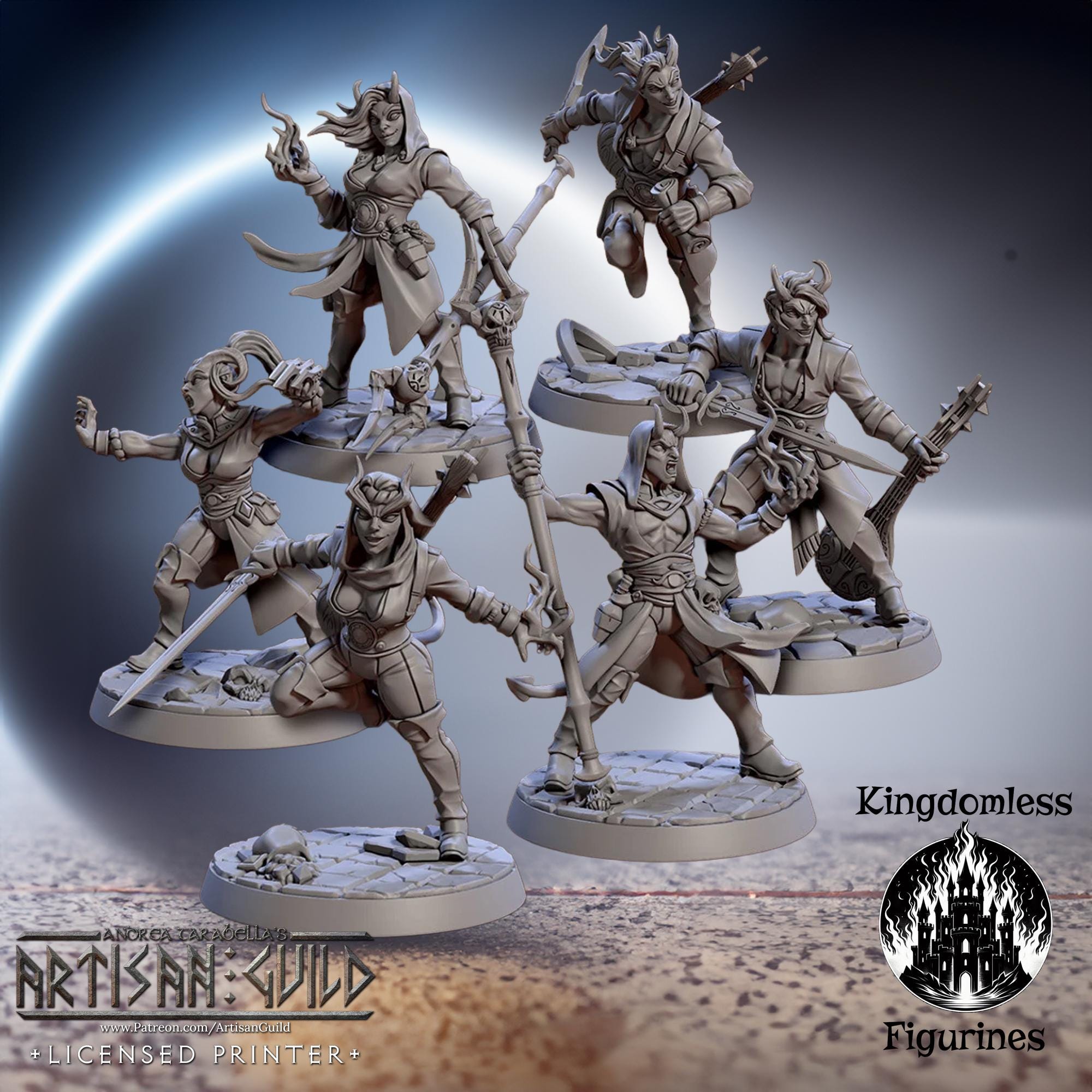 Tiefling Trickster Miniature | Artisan Guild Dnd RPG Figurine - Etsy