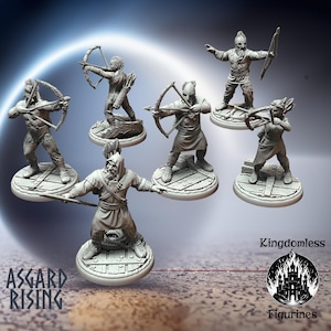 Viking Archers DND Miniature, DnD Tabletop RPG Mini, D&D Figurines, Fantasy Gaming, Asgard Rising