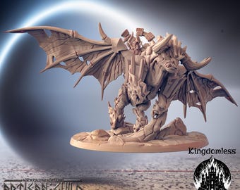 Winged Bull Dwarven Rider Miniature: Artisan Guild DnD RPG Mini