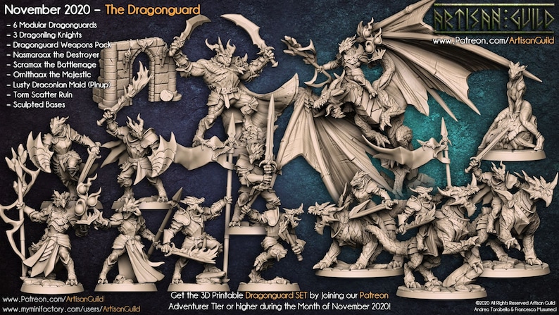 Dnd Dragonkin Rider Mini Tabletop RPG Miniature D&D | Etsy