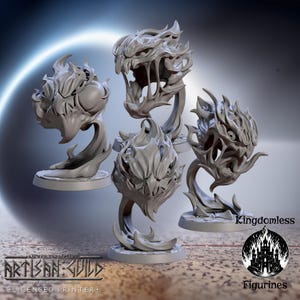 Elemental Fire Spirit DnD Miniature | Tabletop RPG DnD Mini | Figurki D&D do gier Pathfinder Fantasy | Artisan Guild Modular