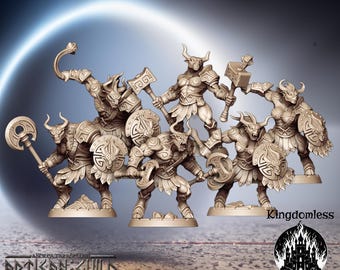 Miniatura modular de guerreros minotauros / Figura de D&D del Gremio de Artesanos