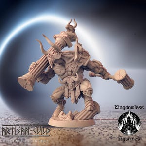 Minotaur Warlord DnD Miniature | Tabletop RPG DnD Mini | D&D Figurines for Pathfinder Fantasy Gaming | Artisan Guild Modular