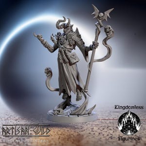 Undead Necromancer Miniature | Modular D&D Mini, Artisan Guild