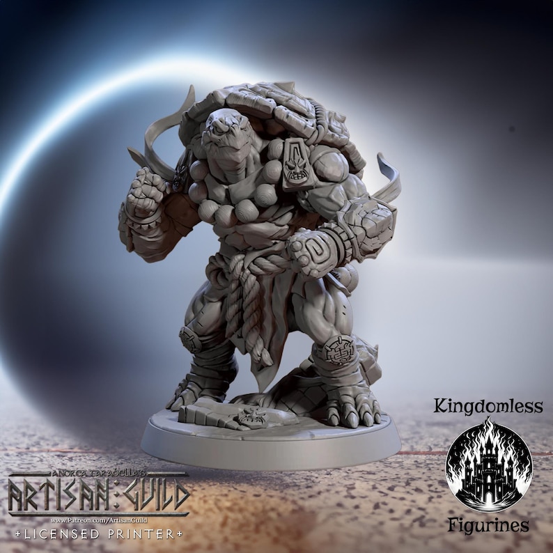 Turtlekin Turtlekin Brawler Miniature | Artisan Guild RPG Dnd Mini - Etsy