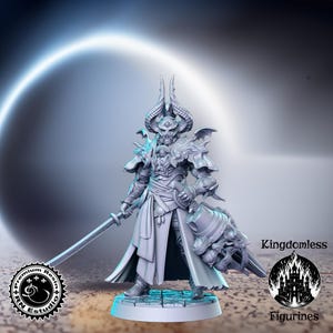 Anime Paladin DnD Miniature, Tabletop RPG DnD Mini, D&D Figurines, Fantasy Gaming and Pathfinder, RN Estudio, RNEstudio