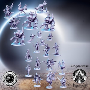 Classic JRPG Vol 1 Set DnD Miniature, Tabletop RPG DnD Mini, D&D Figurines, Pathfinder and Fantasy Gaming, RN Estudio