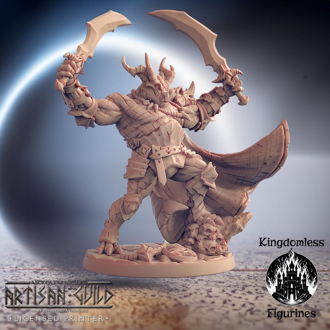 Mcs Guild Dragonborn Barbarian Mini | Artisan Guild RPG Miniature - Etsy