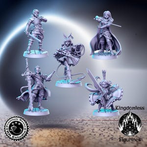 Anime Series Vol 3 Full Set DnD Miniature, Tabletop RPG DnD Mini, D&D Figurines, Fantasy Gaming and Pathfinder, RN Estudio, Gift