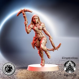 Female Rogue DnD Mini | Tabletop RPG Miniature | D&D Figurines | Pathfinder Fantasy Gaming | RNEstudio