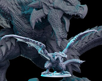 Fantasy Dragon DnD Miniature, Tabletop RPG DnD Mini, D&D Figurines, Fantasy Gaming and Pathfinder, RN Estudio