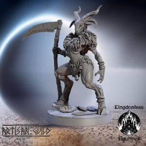 Goatfolk Pinup DnD Miniature, Tabletop RPG DnD Mini, D&D Figurines for Pathfinder Fantasy Gaming, Artisan Guild