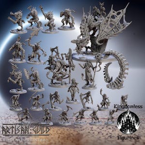 Zestaw miniatur DnD Horrors of Rodburg Barrows, Nieumarłe Ghule, Gildia Rzemieślników