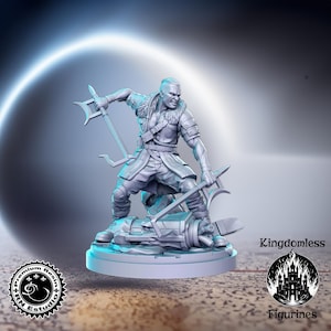 Weapons Master Tournament Fighter DnD Miniature, Tabletop RPG DnD Mini, D&D Figurines, Fantasy Gaming and Pathfinder, RN Estudio