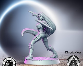 Miniatura de pícara femenina / Miniatura de rol de mesa DnD / Figuras de D&D / Pathfinder Fantasy Gaming / RN Estudio