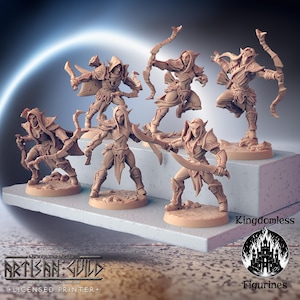 Wood Elf Warrior DnD Miniature | Tabletop RPG Mini | D&D Figurines | Pathfinder Fantasy Gaming | Artisan Guild Modular | Elven Male Female