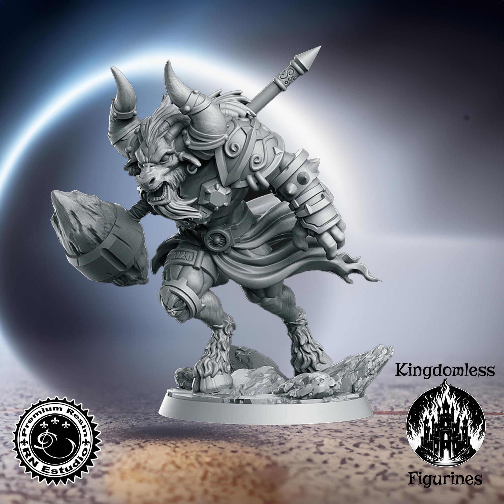 Minotaur Champion Mini: Tabletop RPG Figurine, Rnestudio - Etsy
