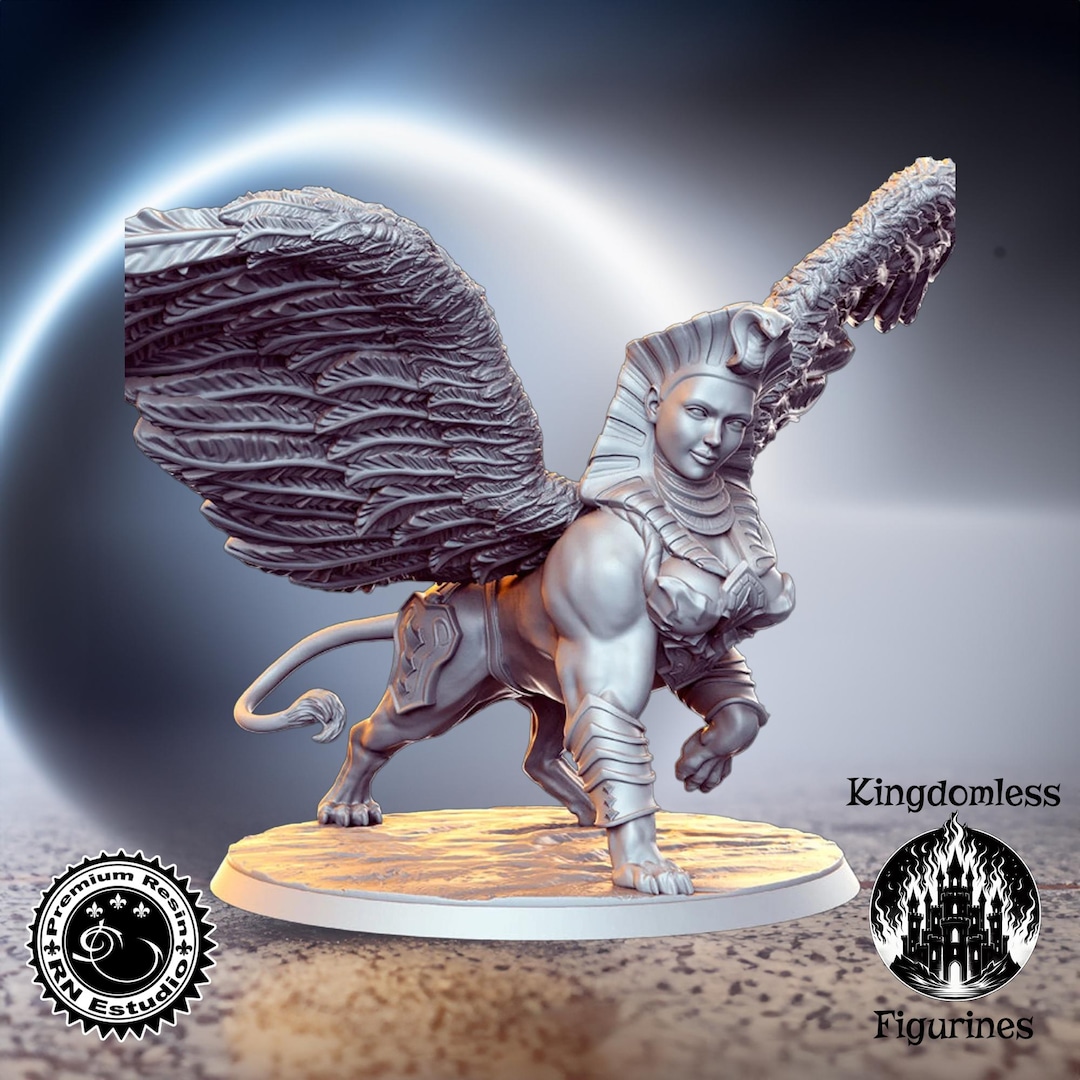 Egyptian Sphinx Miniature: Resin RPG Dnd Mini, RN Estudio - Etsy