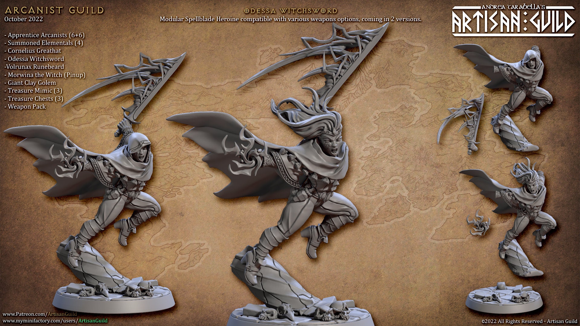 Arcanist Guild Miniature Set | Artisan Guild Dnd RPG Miniatures - Etsy