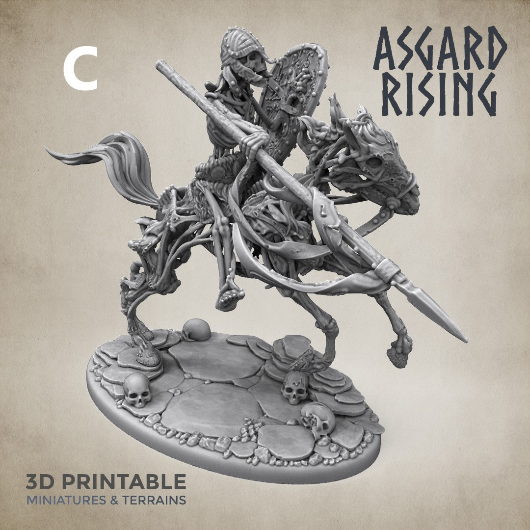 DnD Undead Skeleton Rider Mini Tabletop RPG Miniature D&D | Etsy