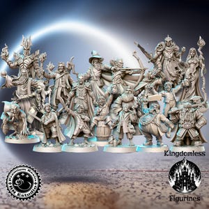Against the Shadows Set DnD Miniature, Tabletop RPG DnD Mini, D&D Figurines, Pathfinder and Fantasy Gaming, RN Estudio