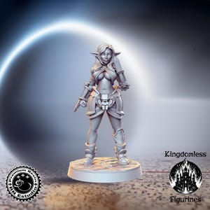 Female Elf Assassin DnD Miniature | Tabletop RPG DnD Mini | D&D Figurines | Fantasy Gaming and Pathfinder | RN Estudio