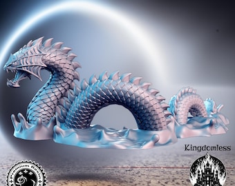 Sea Serpent DnD Mini | Tabletop RPG Miniature | D&D Figurines | Pathfinder Fantasy Gaming | RNEstudio | Sea Creature