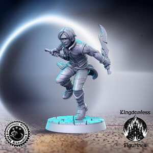 Anime Assassin DnD Miniature, Tabletop RPG DnD Mini, D&D Figurines, Fantasy Gaming and Pathfinder, RN Estudio