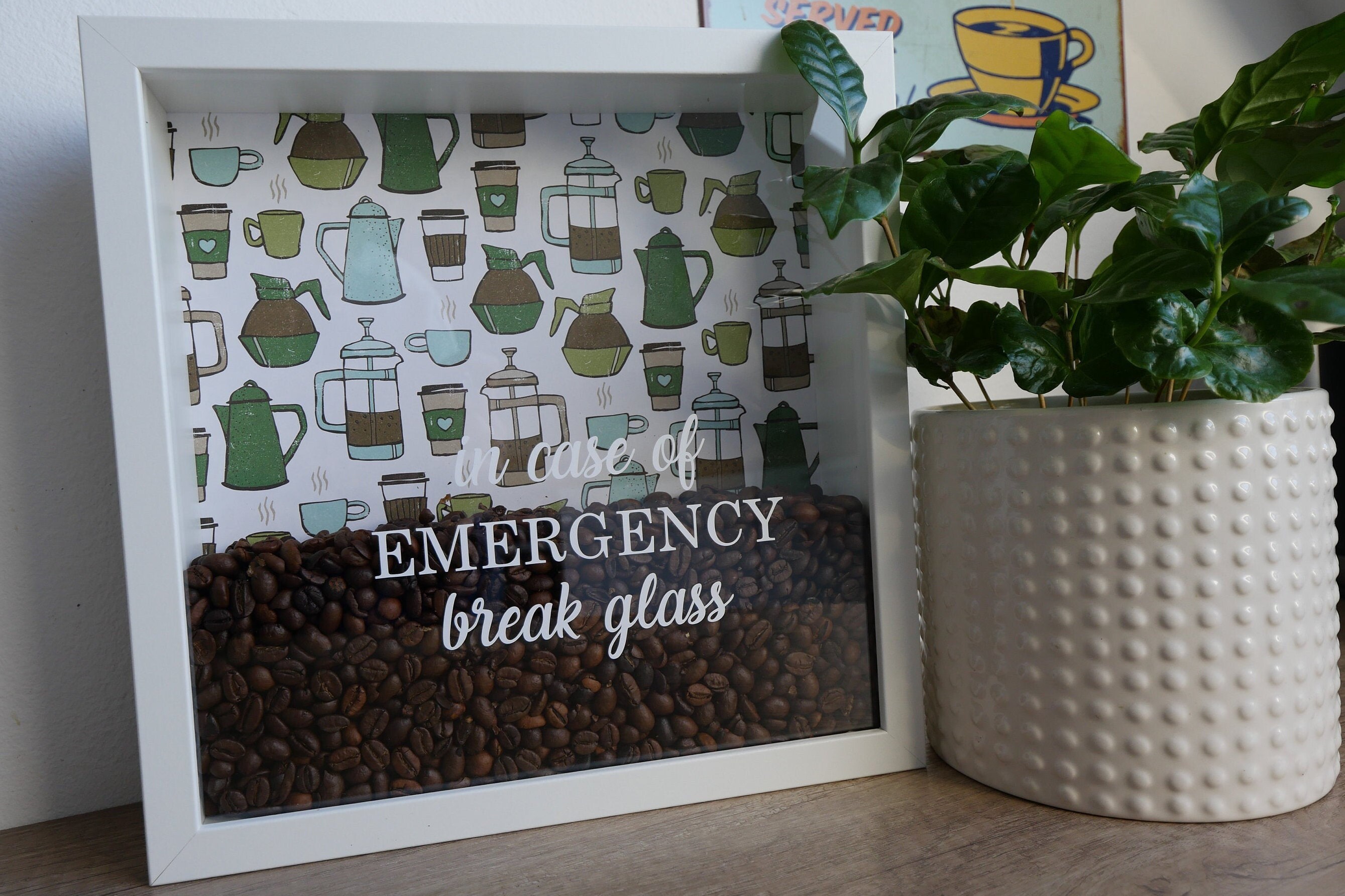 Kaffeerahmen Kaffee Deko Küchen Deko Rahmen in | Etsy