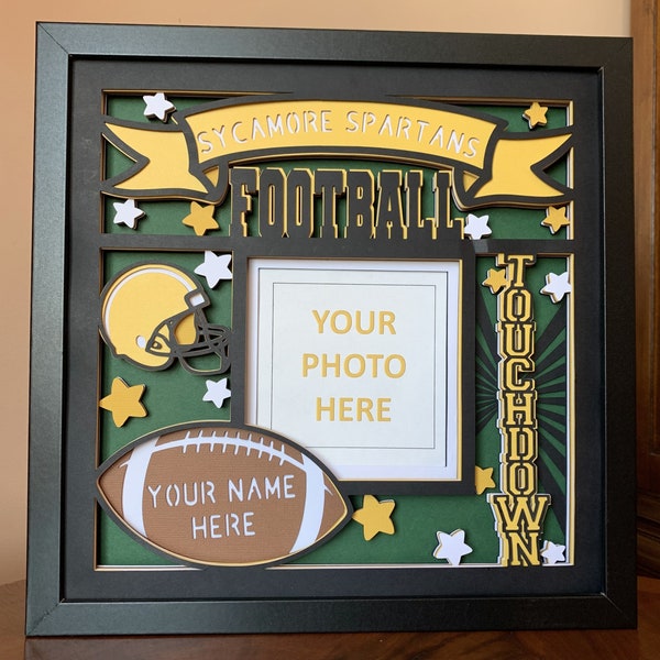 Football Player CUSTOMIZED Shadowbox Football Player CUSTOMIZED Shadowbox