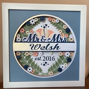CUSTOMIZED Wedding Shadowbox