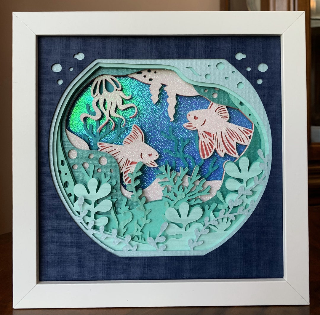 Tropical Fishbowl Shadowbox Etsy