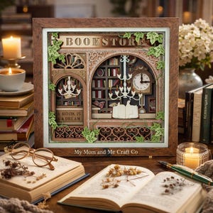 Bookstore 9x9 Layered Shadowbox