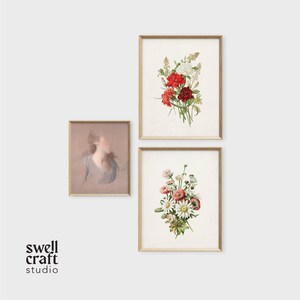 Vintage irdischen ätherisch, Blush druckbare Kunst Set, weiches Licht Academia Ästhetik Zimmer Dekor, sofortiger digitaler Download Galeriewand