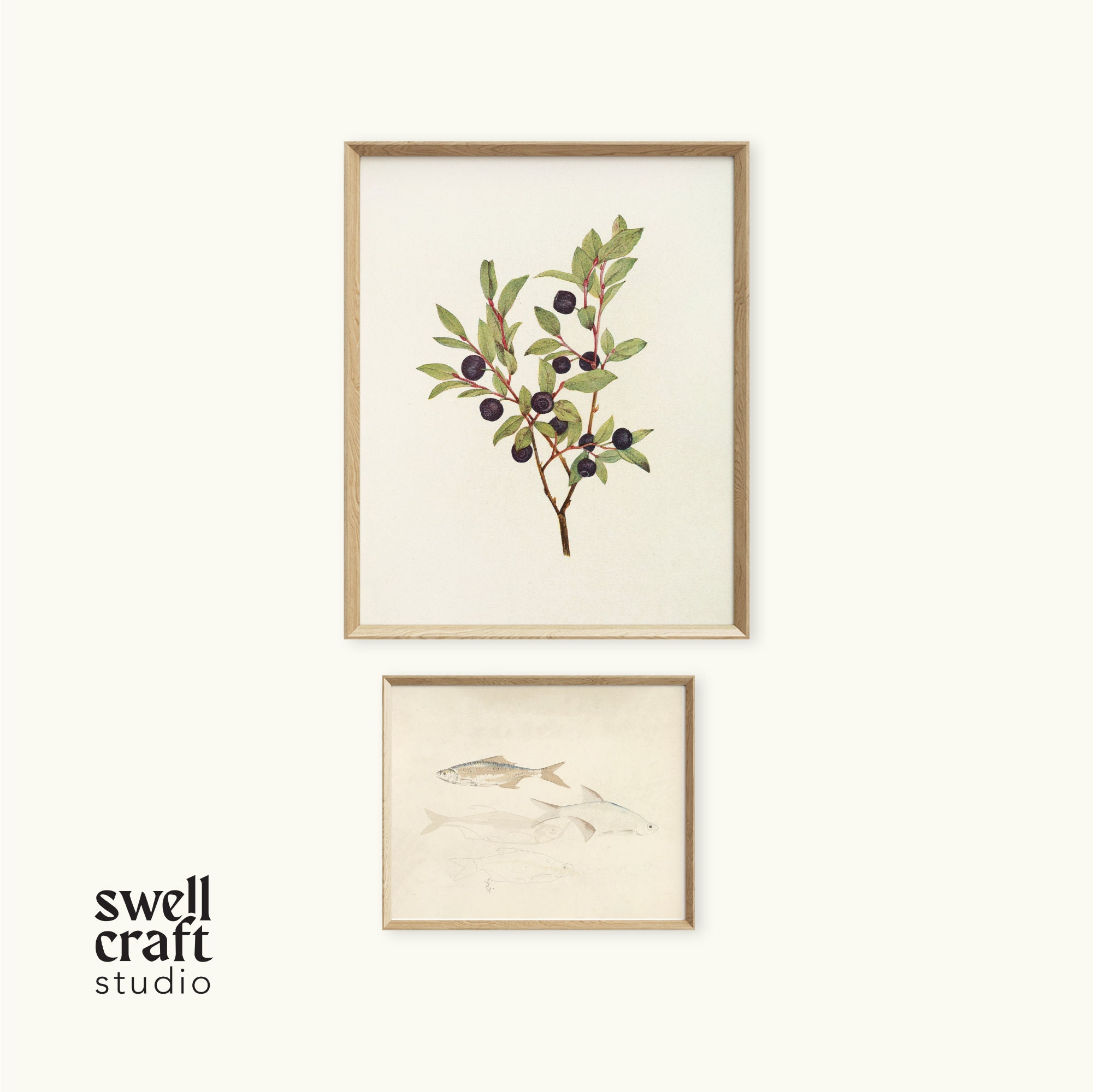 Vintage Idyllic, Printable Art Set, Cozy Riparian Aesthetic Room Decor ...