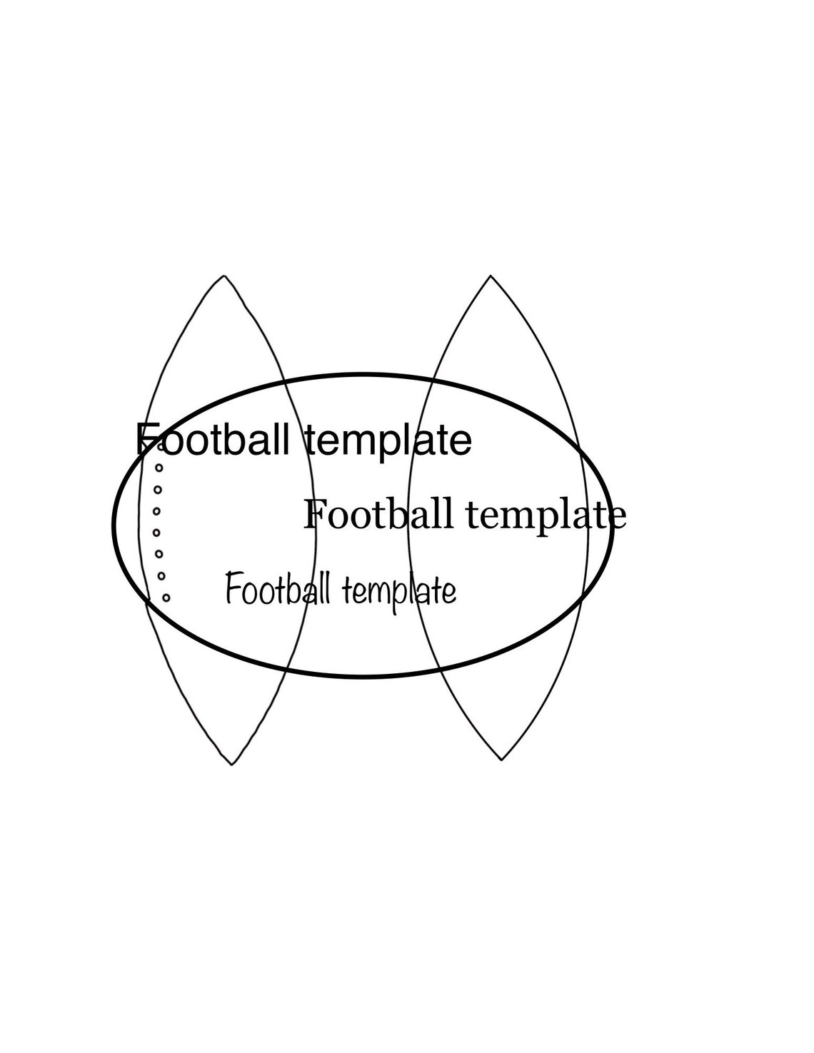 Football Template Etsy Football Template Etsy