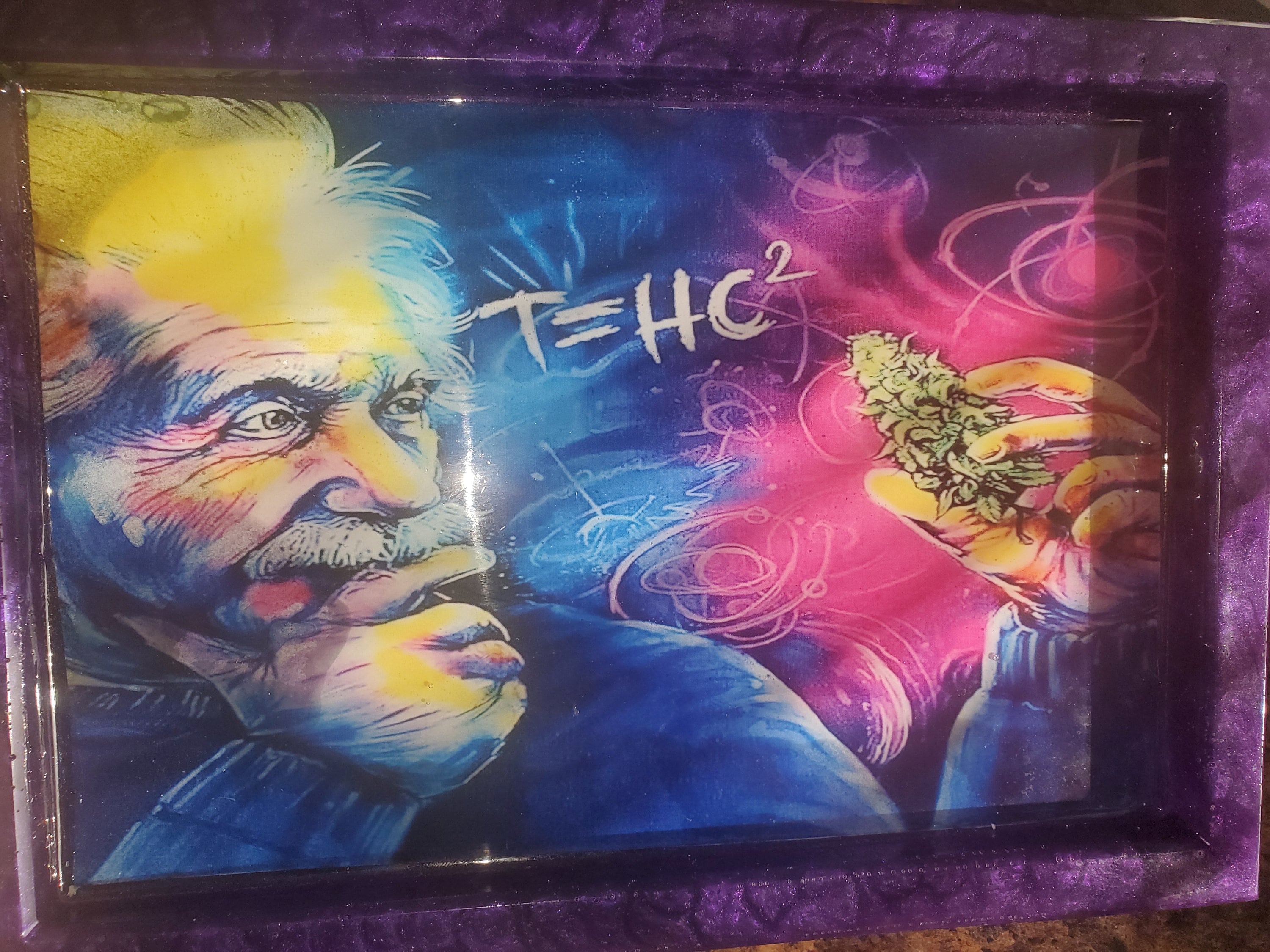 Albert Einstein Formula in Getting High THC Rolling Tray