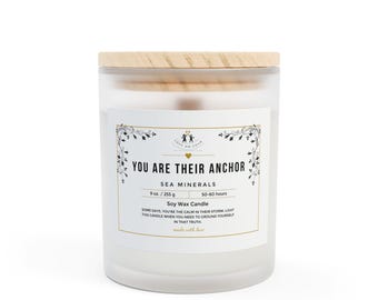 Vela de cera de soja "Eres su ancla": regalo para padres de acogida