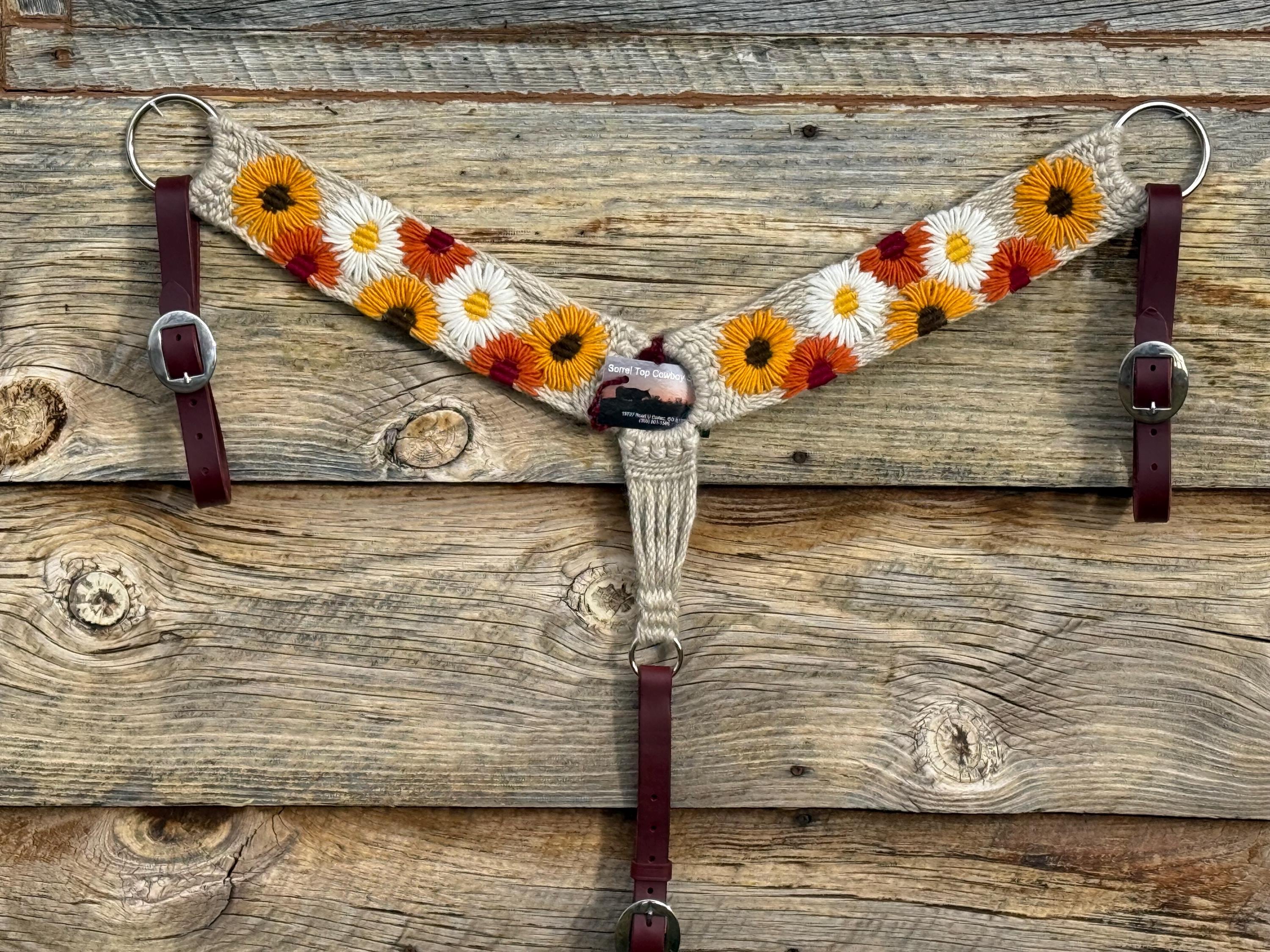 Collier De Poitrine En Mohair 100% Fait Main Pour Cheval