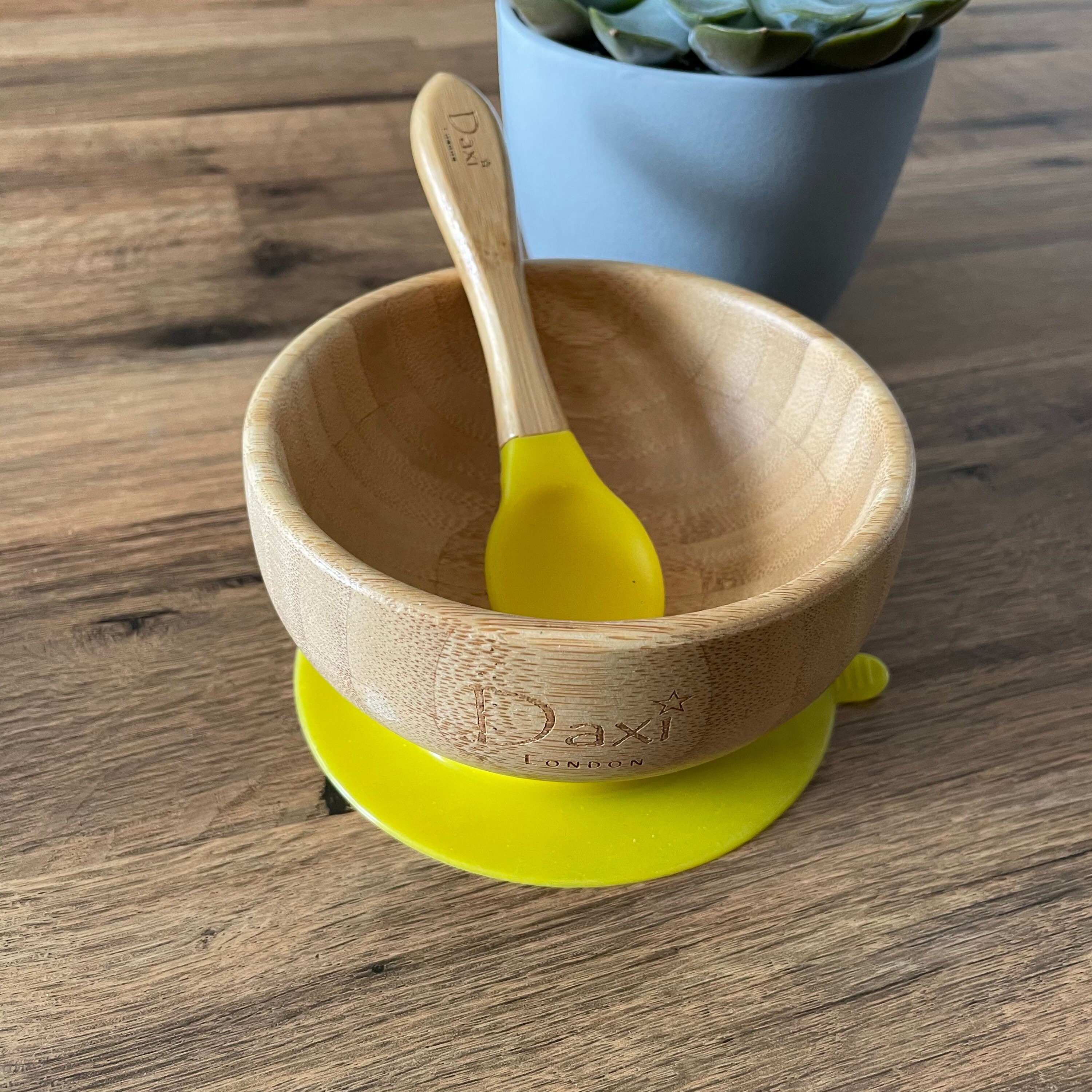 thumbnail: Bamboo Bamboo Baby Kom & Lepel Set - Grijs | Met Zuignap | Voor Vast Voedsel Vanaf 6 Maanden